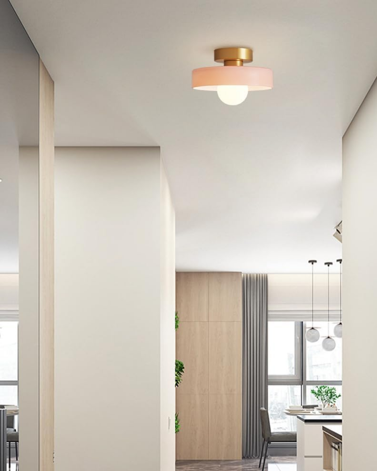 Contemporary Brass Pendant Light — view 27