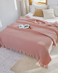 Industrial Linen-Shade Throw Blanket — view 1