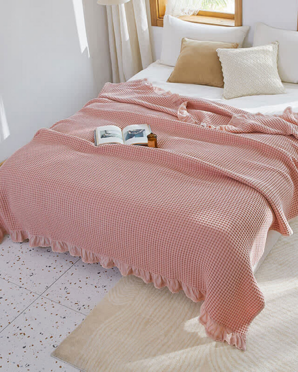 Industrial Linen-Shade Throw Blanket — view 1
