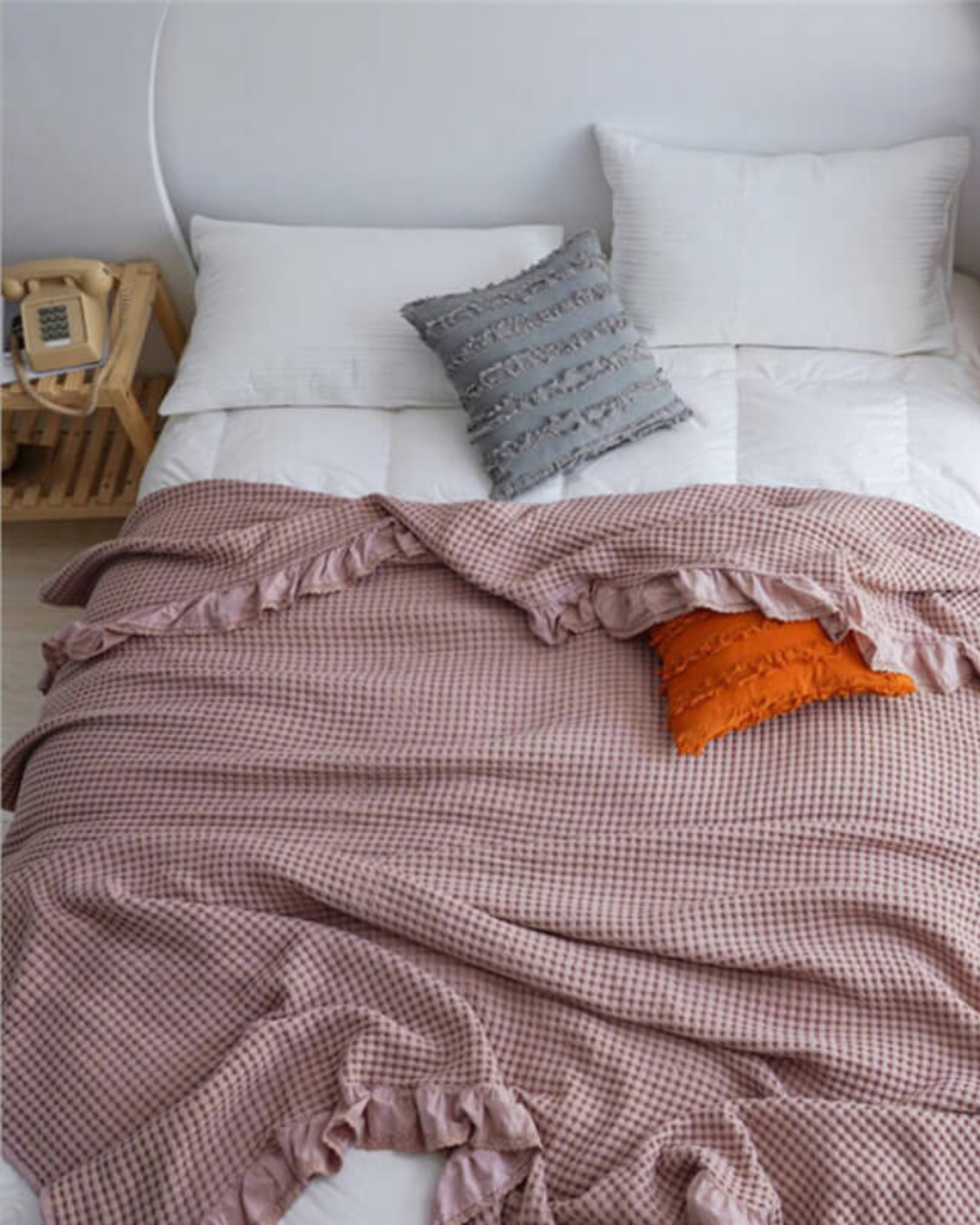 Industrial Linen-Shade Throw Blanket — view 10