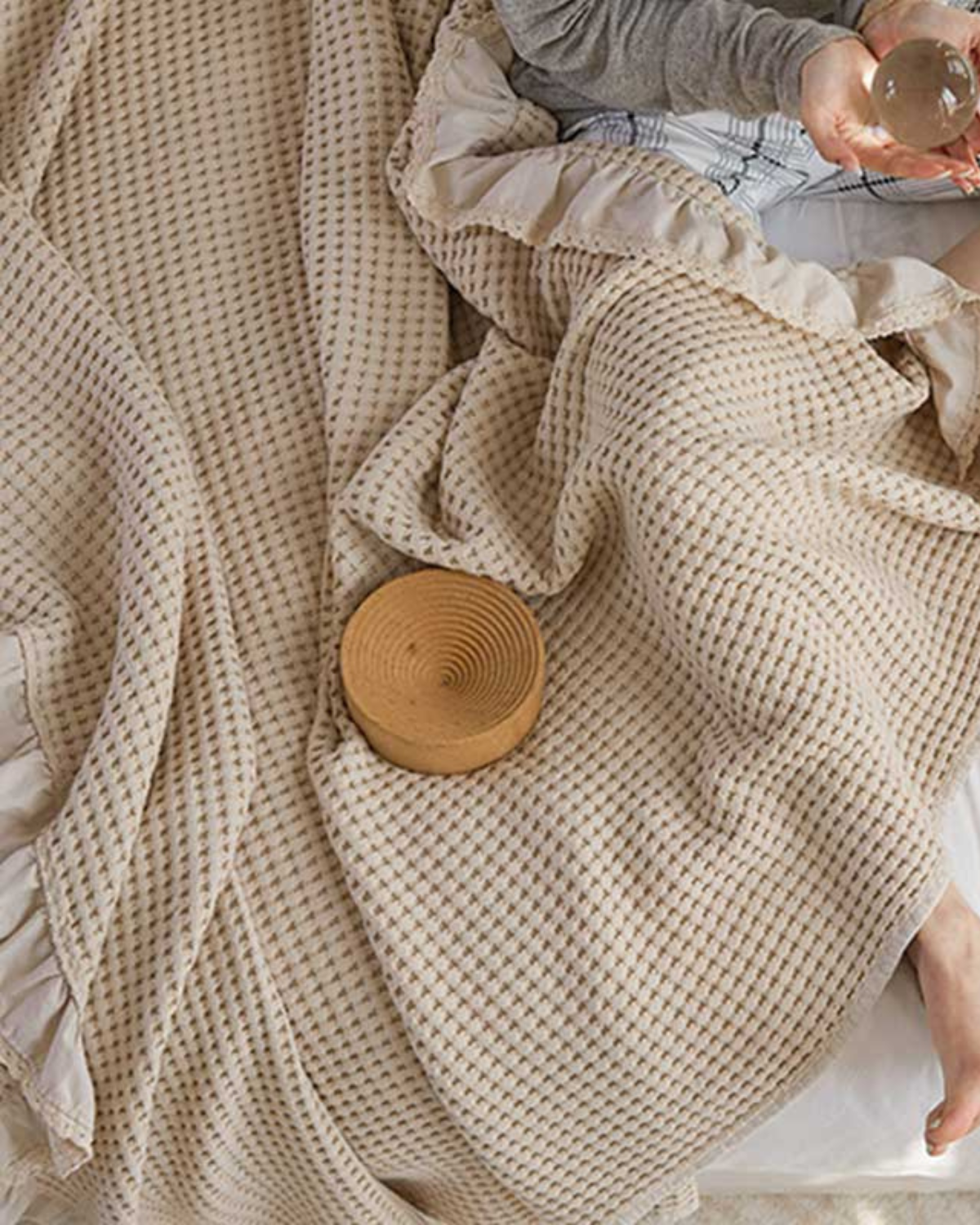 Industrial Linen-Shade Throw Blanket — view 18