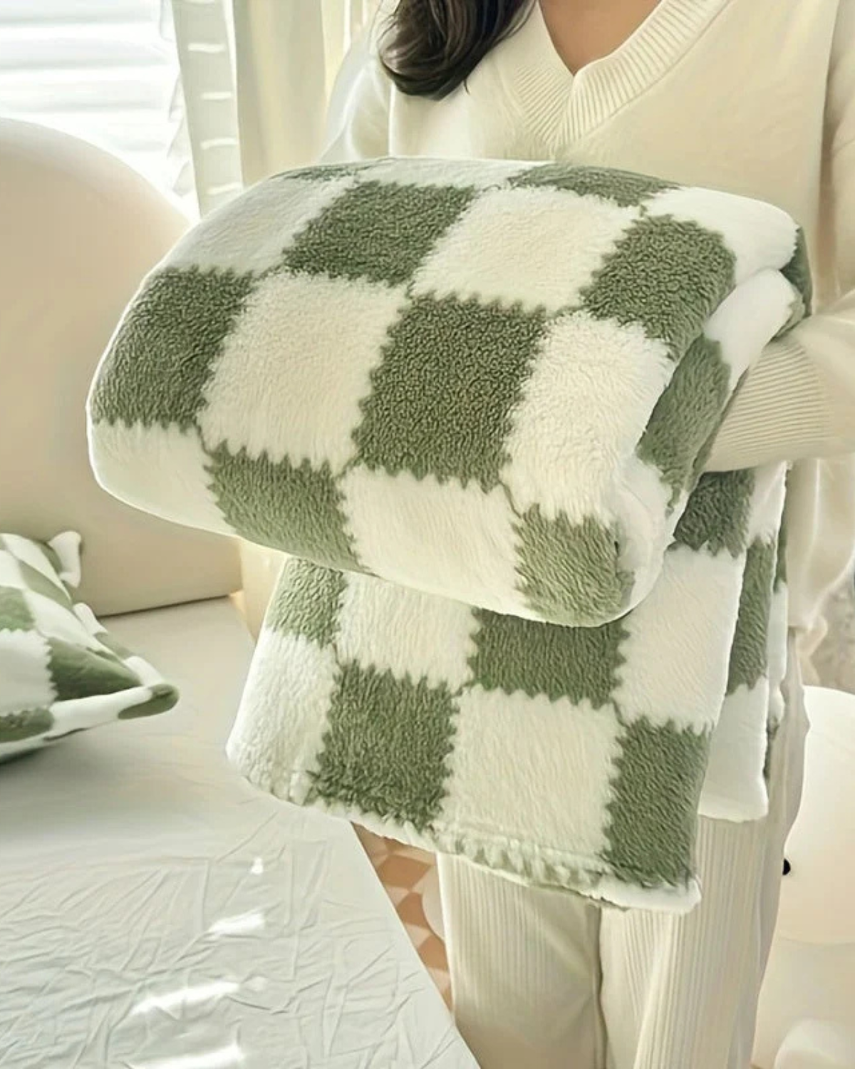 Mid-Century Linen-Shade Throw Blanket — view 11