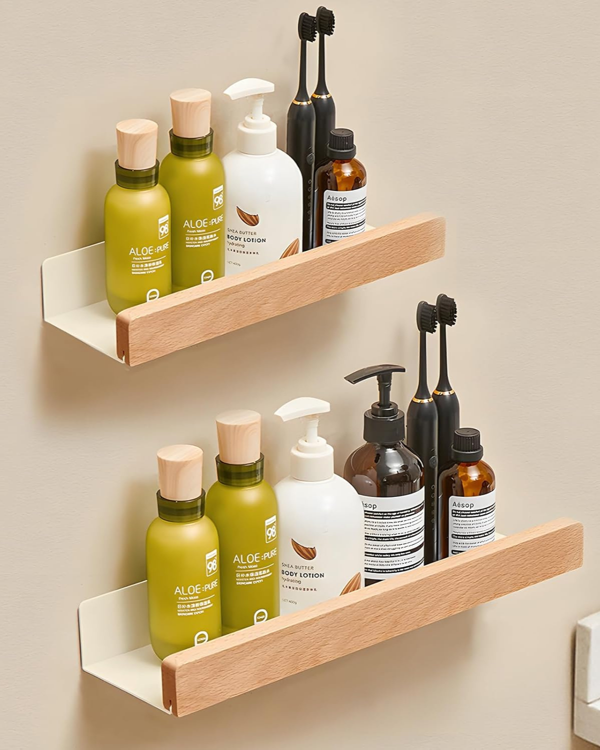 Mid-Century Wooden Shelf — view 7